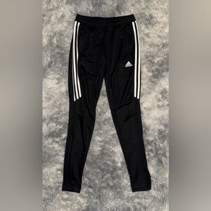 Adidas Black Joggers with White Stripes